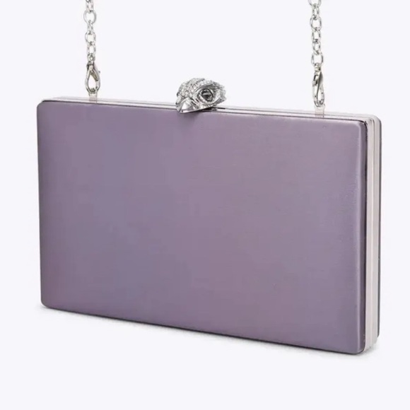 KURT GEIGER LONDON- Kensington Frame Clutch/Crossbody Satin Bag- NWT w/Dust Bag - Picture 11 of 13